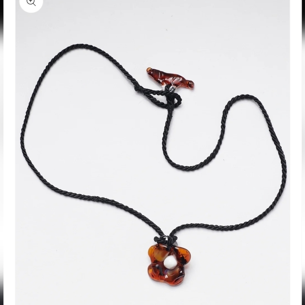 Anthropologie X Levens Jewels, Pretty Baby Flower Necklace, Brown, MSRP $130